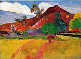 Paul Gauguin Canvas Paintings - Tahitian Landscape